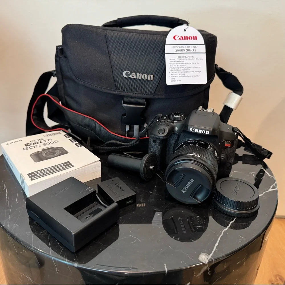 Canon EOS Rebel T7i DSLR Camera + 18–55mm Lens – Excellent Condition